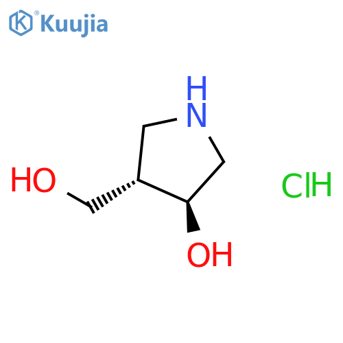 (3S,4s)-3-pyrrolidinemethanol, 4-hydroxy-, hydrochloride structure