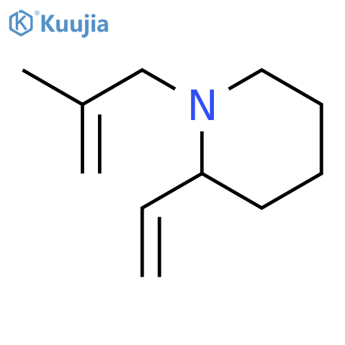 PIPERIDINE, 2-ETHENYL-1-(2-METHYL-2-PROPENYL)- structure