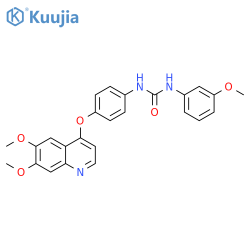 Urea,N-[4-[(6,7-dimethoxy-4-quinolinyl)oxy]phenyl]-N'-(3-methoxyphenyl)- structure