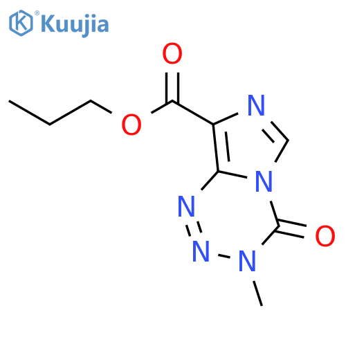 Propyl 3-methyl-4-oxo-3,4-dihydroimidazo[5,1-d][1,2,3,5]tetrazine-8-carboxylate structure