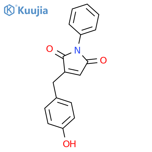 1H-Pyrrole-2,5-dione, 3-[(4-hydroxyphenyl)methyl]-1-phenyl- structure