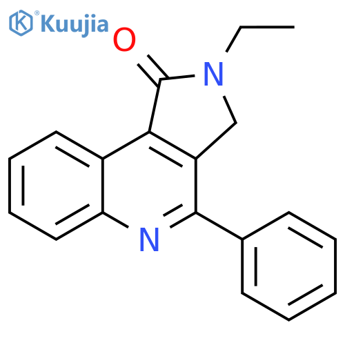 1H-PYRROLO[3,4-C]QUINOLIN-1-ONE, 2-ETHYL-2,3-DIHYDRO-4-PHENYL- structure