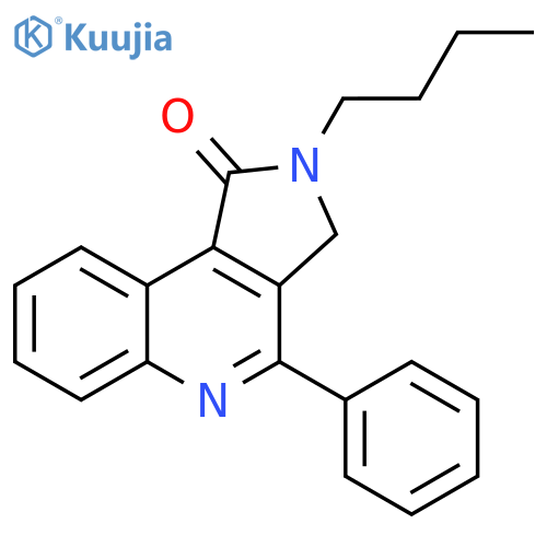 1H-PYRROLO[3,4-C]QUINOLIN-1-ONE, 2-BUTYL-2,3-DIHYDRO-4-PHENYL- structure