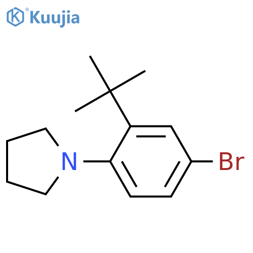 Pyrrolidine, 1-[4-bromo-2-(1,1-dimethylethyl)phenyl]- (9CI, ACI) structure