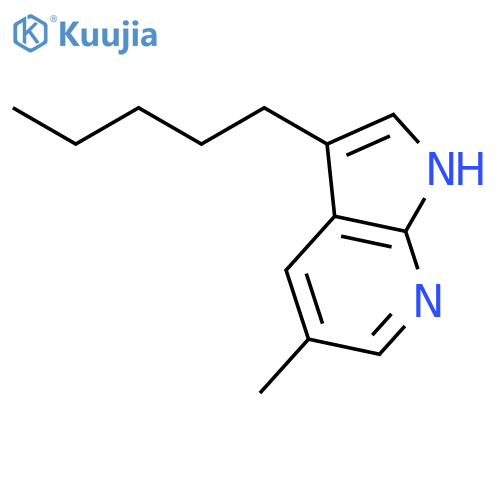 1H-PYRROLO[2,3-B]PYRIDINE, 5-METHYL-3-PENTYL- structure