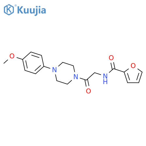 <br>N-{2-[4-(4-methoxyphenyl)-1-piperazinyl]-2-oxoethyl}-2-furamide (non-prefer red name) structure