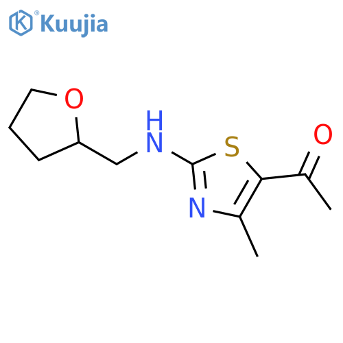 1-(4-methyl-2-{(oxolan-2-yl)methylamino}-1,3-thiazol-5-yl)ethan-1-one structure