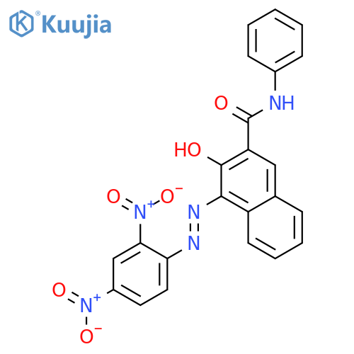 4-[(2,4-dinitrophenyl)azo]-3-hydroxy-n-phenylnaphthalene-2-carboxamide structure