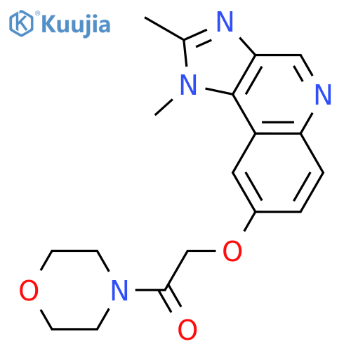 MORPHOLINE, 4-[[(1,2-DIMETHYL-1H-IMIDAZO[4,5-C]QUINOLIN-8-YL)OXY]ACETYL]- structure