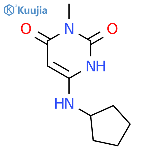 6-(cyclopentylamino)-3-methylpyrimidine-2,4(1H,3H)-dione structure