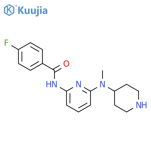 Benzamide, 4-fluoro-N-[6-(methyl-4-piperidinylamino)-2-pyridinyl]- structure