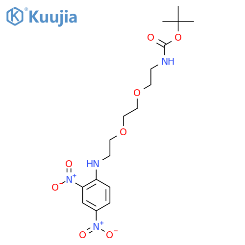 tert-Butyl (2-(2-(2-((2,4-dinitrophenyl)amino)ethoxy)ethoxy)ethyl)carbamate structure