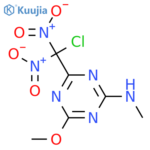1,3,5-Triazin-2-amine, 4-(chlorodinitromethyl)-6-methoxy-N-methyl- structure
