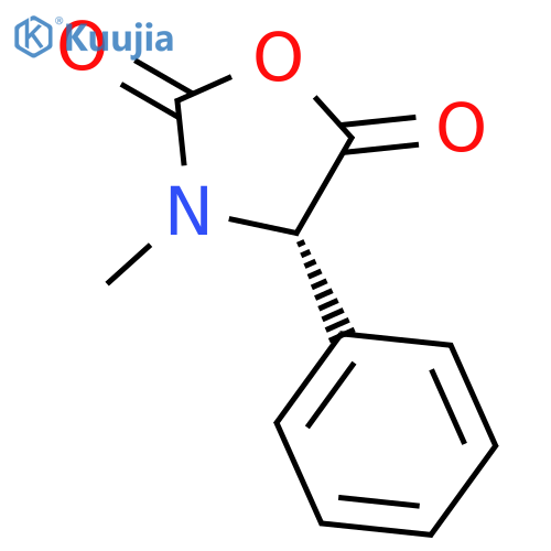2,5-Oxazolidinedione, 3-methyl-4-phenyl-, (4S)- structure