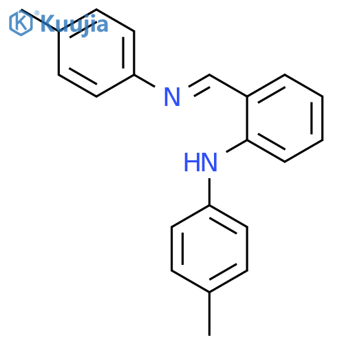 BENZENAMINE, N-(4-METHYLPHENYL)-2-[[(4-METHYLPHENYL)IMINO]METHYL]- structure