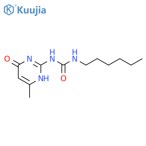 Urea, N-(1,4-dihydro-6-methyl-4-oxo-2-pyrimidinyl)-N'-hexyl- structure