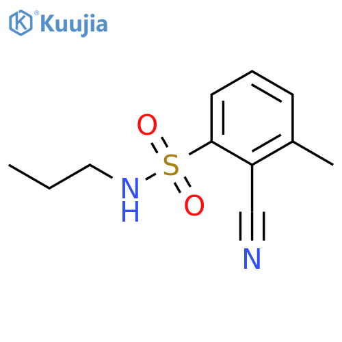 2-cyano-3-methyl-N-propylbenzene-1-sulfonamide structure