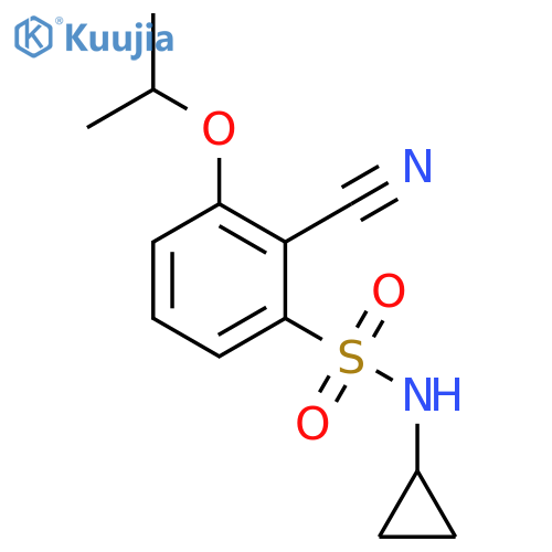 Benzenesulfonamide, 2-cyano-N-cyclopropyl-3-(1-methylethoxy)- structure