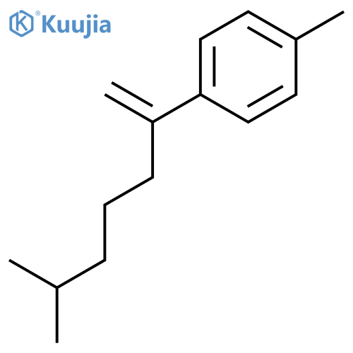 Benzene, 1-methyl-4-(5-methyl-1-methylenehexyl)- structure
