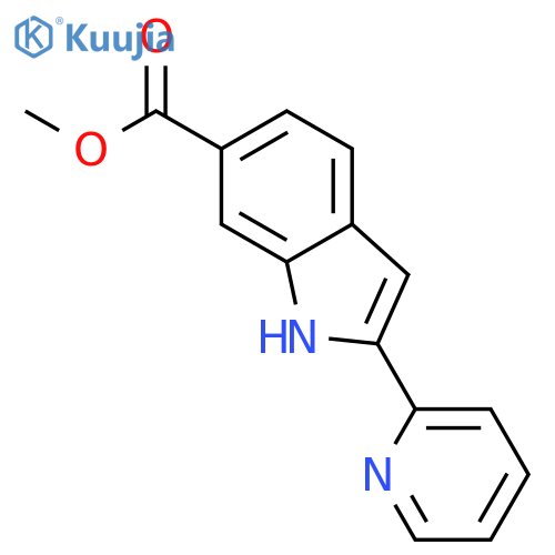1H-Indole-6-carboxylic acid, 2-(2-pyridinyl)-, methyl ester structure