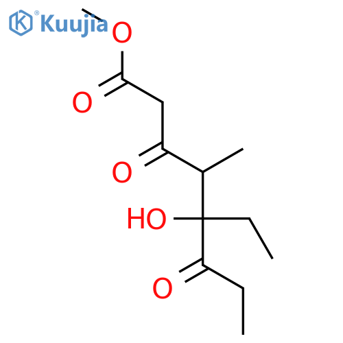 Octanoic acid, 5-ethyl-5-hydroxy-4-methyl-3,6-dioxo-, methyl ester structure