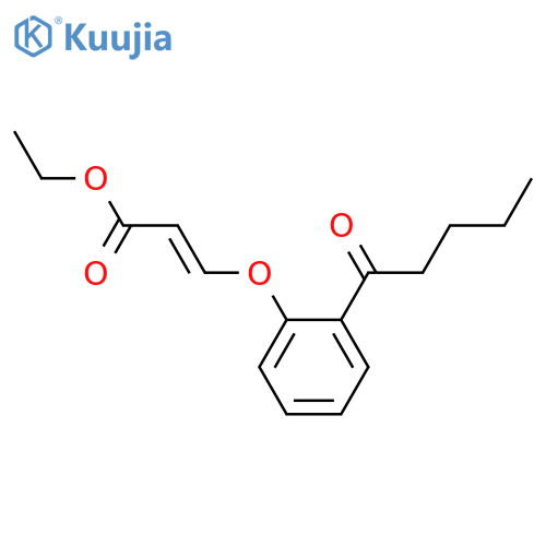 2-PROPENOIC ACID, 3-[2-(1-OXOPENTYL)PHENOXY]-, ETHYL ESTER structure