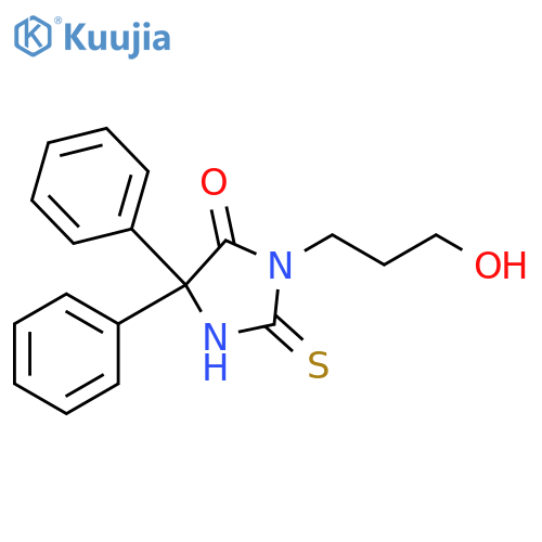4-Imidazolidinone, 3-(3-hydroxypropyl)-5,5-diphenyl-2-thioxo- structure