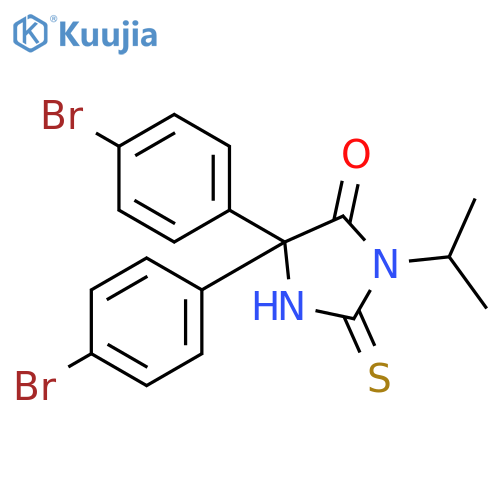 4-IMIDAZOLIDINONE, 5,5-BIS(4-BROMOPHENYL)-3-(1-METHYLETHYL)-2-THIOXO- structure