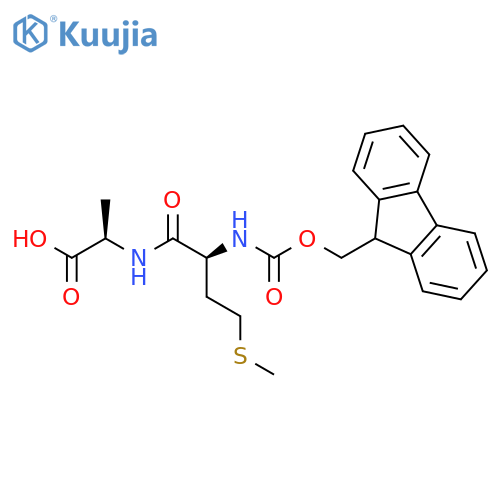 (2R)-2-(2S)-2-({(9H-fluoren-9-yl)methoxycarbonyl}amino)-4-(methylsulfanyl)butanamidopropanoic acid structure