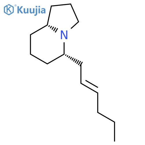 Indolizine, 5-(2-hexenyl)octahydro-, (5S,8aR)- structure