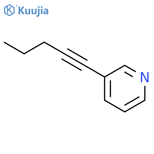 Pyridine, 3-(1-pentynyl)- structure