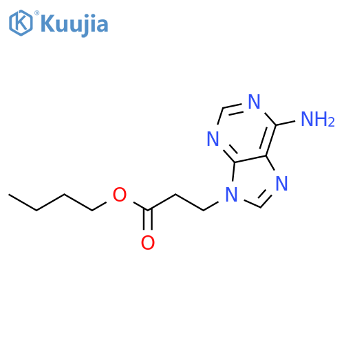 9H-PURINE-9-PROPANOIC ACID, 6-AMINO-, BUTYL ESTER structure