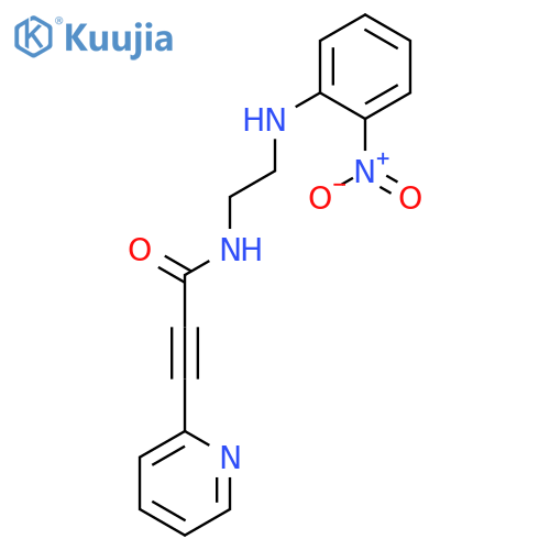 2-PROPYNAMIDE, N-[2-[(2-NITROPHENYL)AMINO]ETHYL]-3-(2-PYRIDINYL)- structure