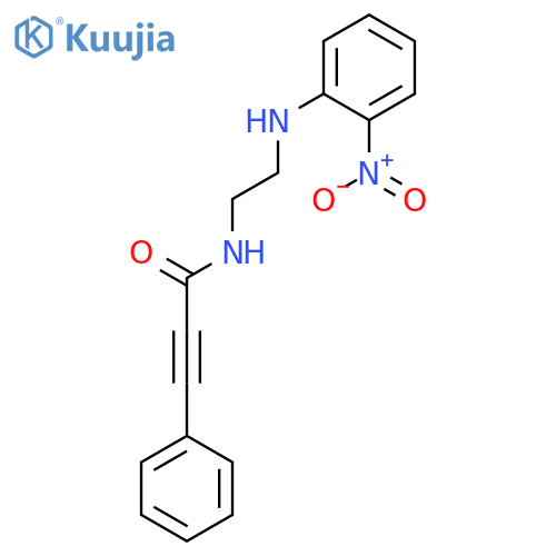 2-Propynamide, N-[2-[(2-nitrophenyl)amino]ethyl]-3-phenyl- structure