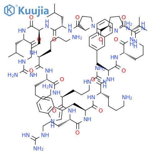 CYCLO[3-(2-NAPHTHALENYL)-L-ALANYL-L-ARGINYL-L-VALYL-D-PROLYL-L-PROLYL-L-LEUCYL-L-ARGINYL-L-LEUCYL-L-LYSYL-L-LYSYL-L-ARGINYL-L-ARGINYL-L-TRYPTOPHYL-L-LYSYL] structure