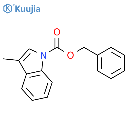 1H-INDOLE-1-CARBOXYLIC ACID, 3-METHYL-, PHENYLMETHYL ESTER structure