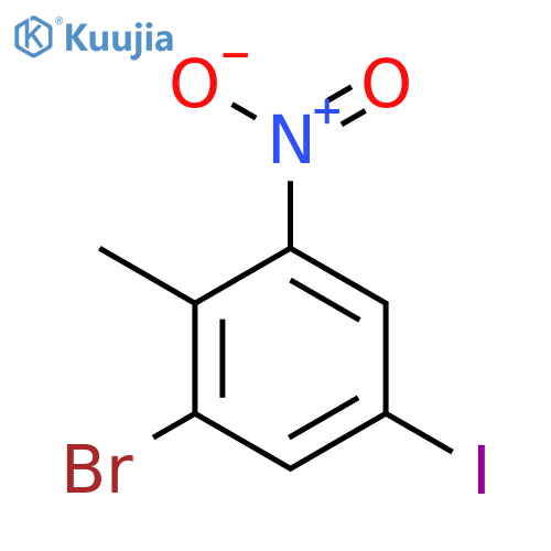 1-Bromo-5-iodo-2-methyl-3-nitrobenzene structure