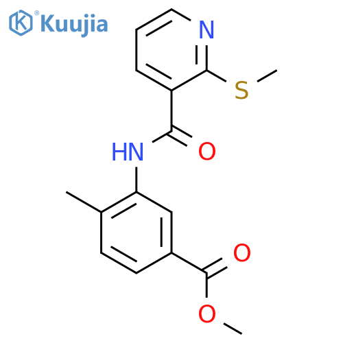 Methyl 4-methyl-3-[2-(methylsulfanyl)pyridine-3-amido]benzoate structure