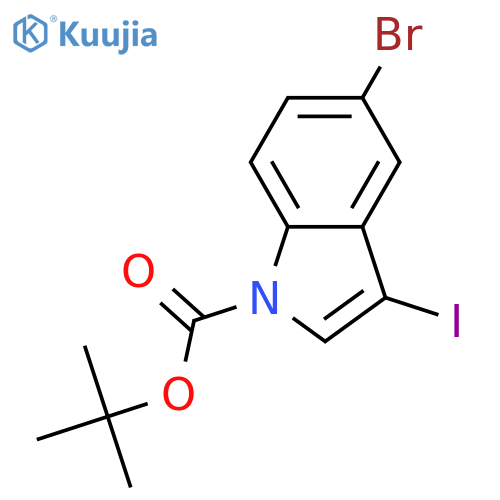 1-Boc-5-bromo-3-iodo-indole structure
