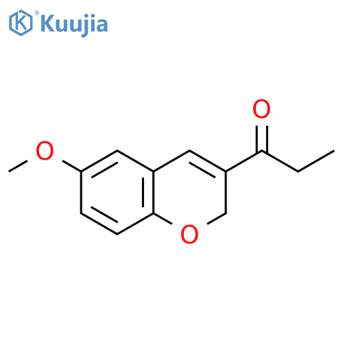 1-Propanone,1-(6-methoxy-2H-1-benzopyran-3-yl)- structure