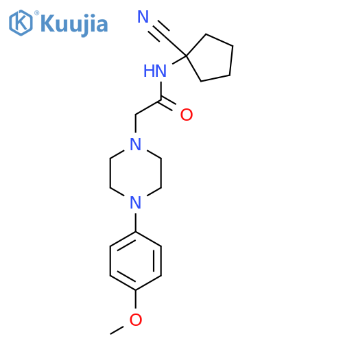 N-(1-cyanocyclopentyl)-2-[4-(4-methoxyphenyl)piperazin-1-yl]acetamide structure