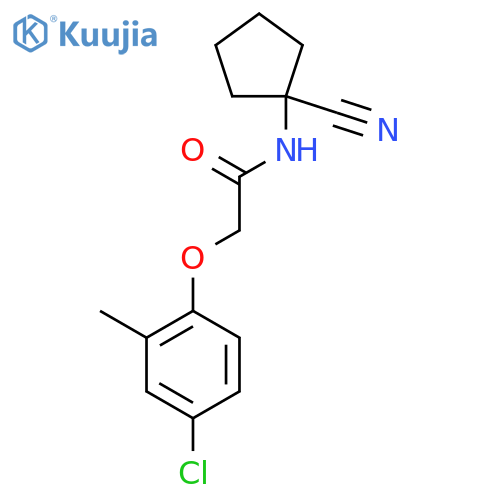 2-(4-chloro-2-methylphenoxy)-N-(1-cyanocyclopentyl)acetamide structure