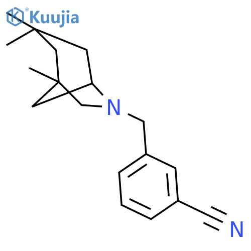 Benzonitrile, 3-[(1,3,3-trimethyl-6-azabicyclo[3.2.1]oct-6-yl)methyl]- structure