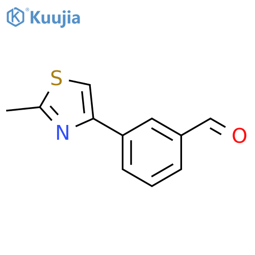 3-(2-methylthiazol-4-yl)benzaldehyde structure