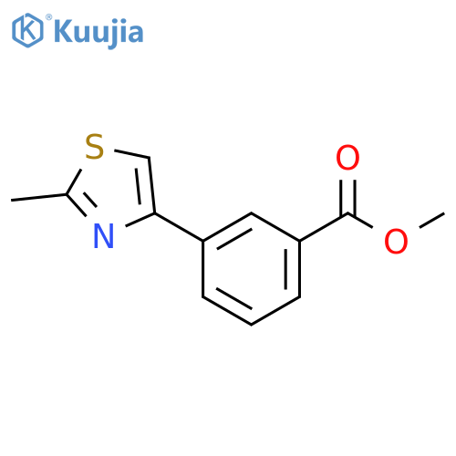 3-(2-METHYL-THIAZOL-4-YL)-BENZOIC ACID METHYL ESTER structure