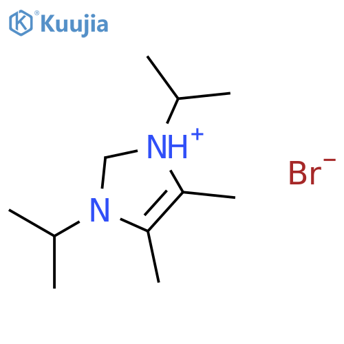 1H-Imidazolium, 4,5-dimethyl-1,3-bis(1-methylethyl)-, bromide structure