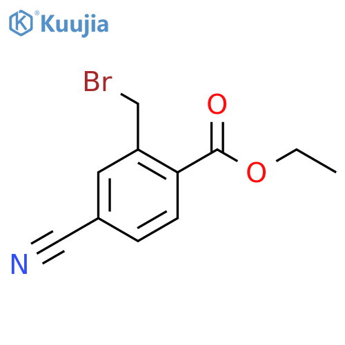 Ethyl 2-(bromomethyl)-4-cyanobenzoate structure