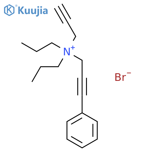 2-PROPYN-1-AMINIUM, 3-PHENYL-N,N-DIPROPYL-N-2-PROPYNYL-, BROMIDE structure