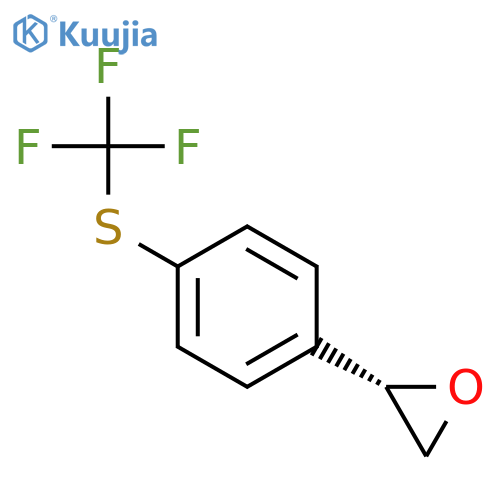 (2S)-2-{4-(trifluoromethyl)sulfanylphenyl}oxirane structure