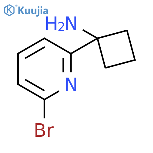 1-(6-bromopyridin-2-yl)cyclobutan-1-amine structure